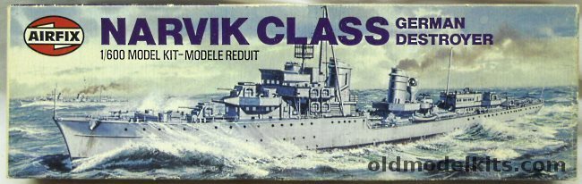 Airfix 1/600 Narvik Class German Destroyer, 02205-9 plastic model kit